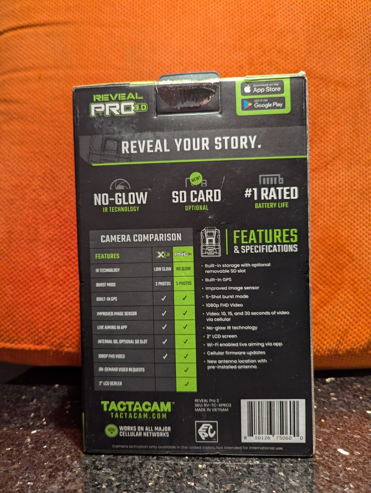 Trail Camera Tactacam Reveal X Pro 3.0 Gray Outdoor Wildlife Monitoring