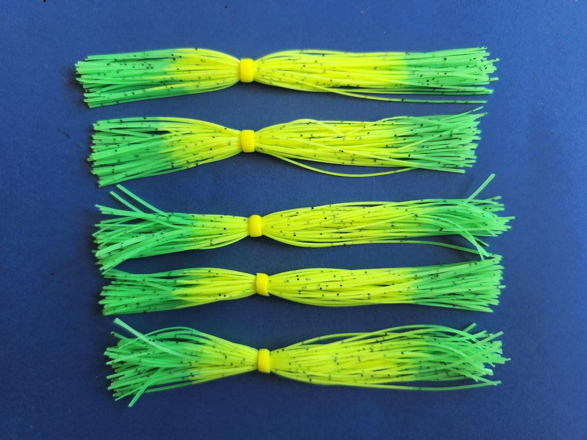 Silicone Fish Lure Skirt for Spinnerbaits, Buzzbaits & Jigs - Lime Tip 5-207