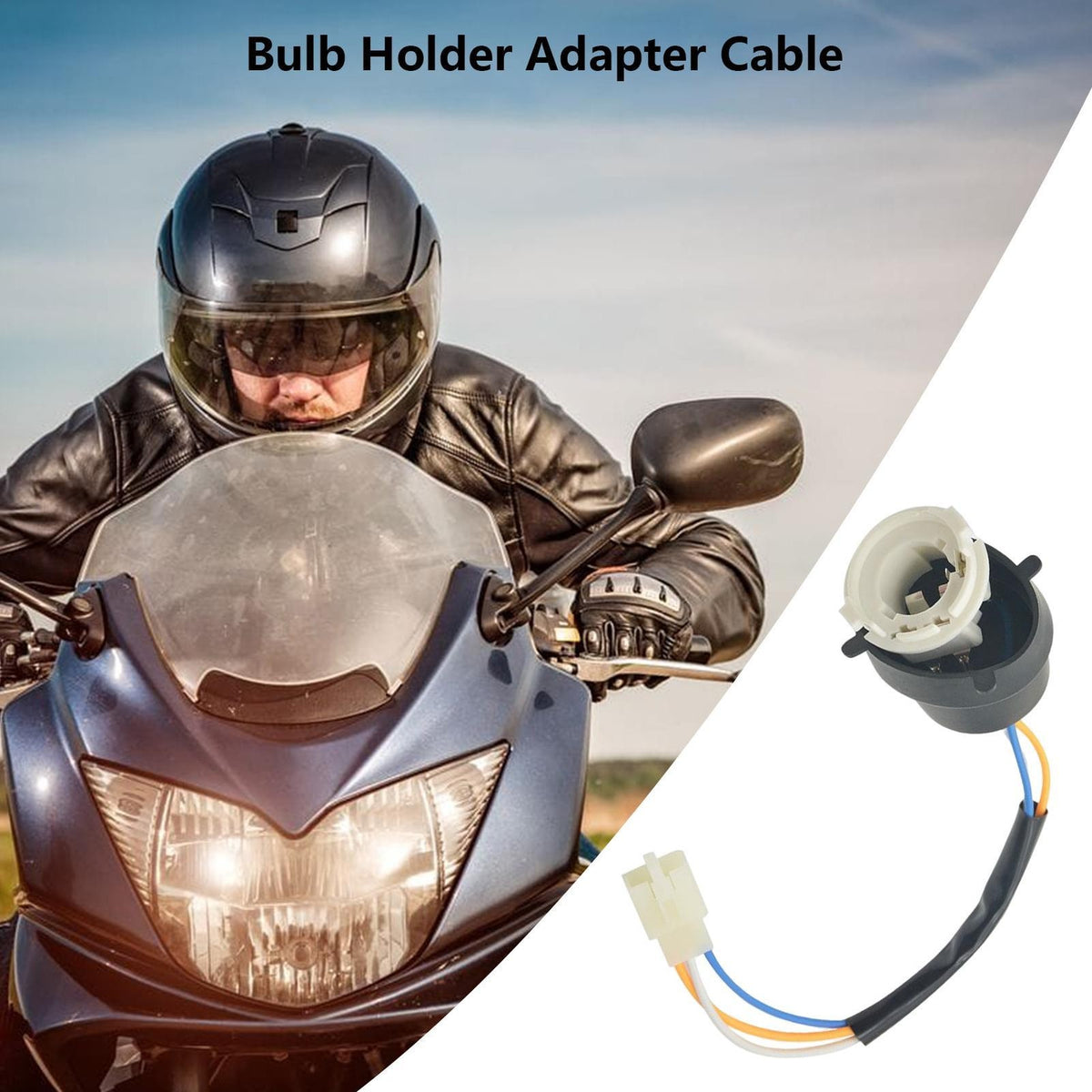 Multi-Purpose LED Headlight Bulb Socket Adapter for Scooter