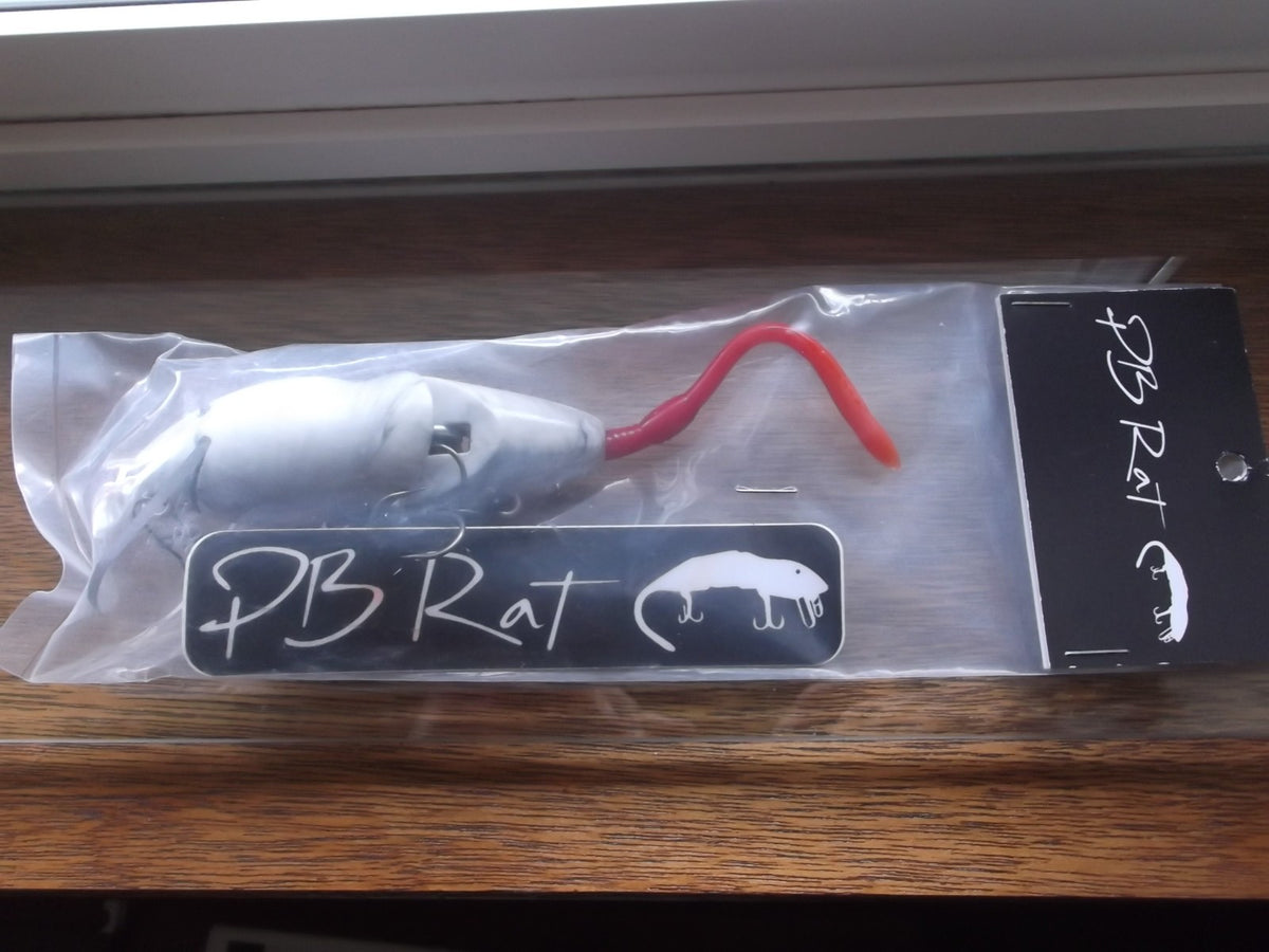 Mini Rat Wake Bait Swim Bait 7-Inch Grey White Swirl 2-Pack Fishing Lures