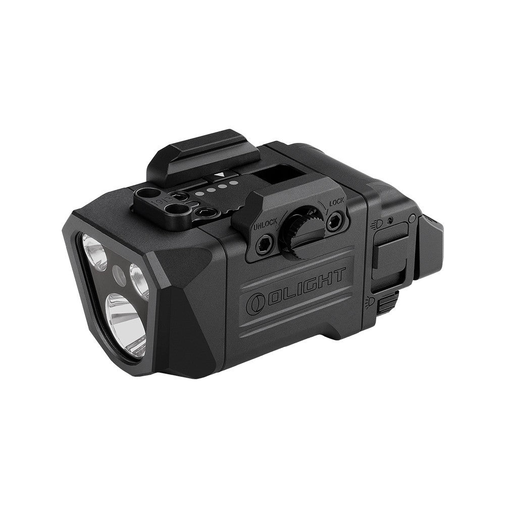3-in-1 Rail-Mounted Tactical Light with Green Laser, Flood & Spot Brightness