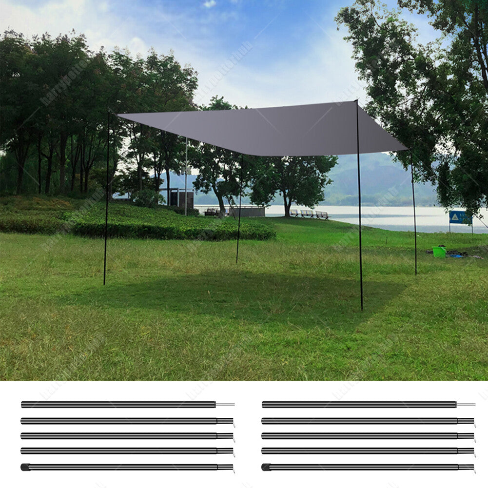 Adjustable Stainless Steel Tent Poles Set of 2 for Camping Hiking Canopy