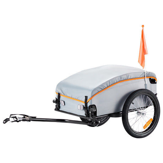 Bike Cargo Trailer 100 lbs Load Carbon Steel Bicycle Carrier Storage Cart