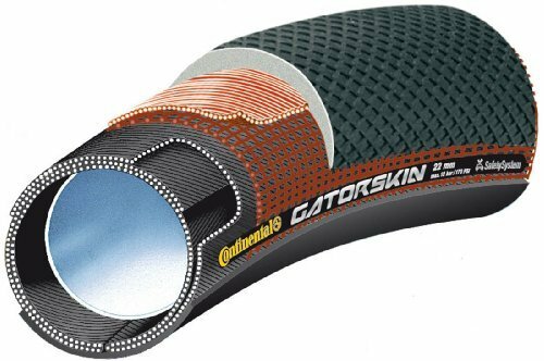 Continental Gatorskin Tubular Tire 700x25mm Black High-Performance Cycling Tire
