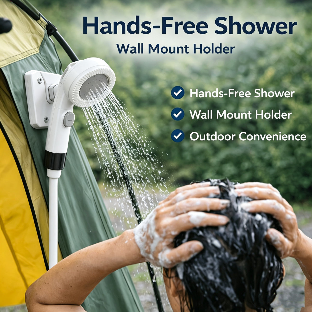 Portable Camping Shower Pump 6500mAh Lightweight Water Pump for Outdoor Use