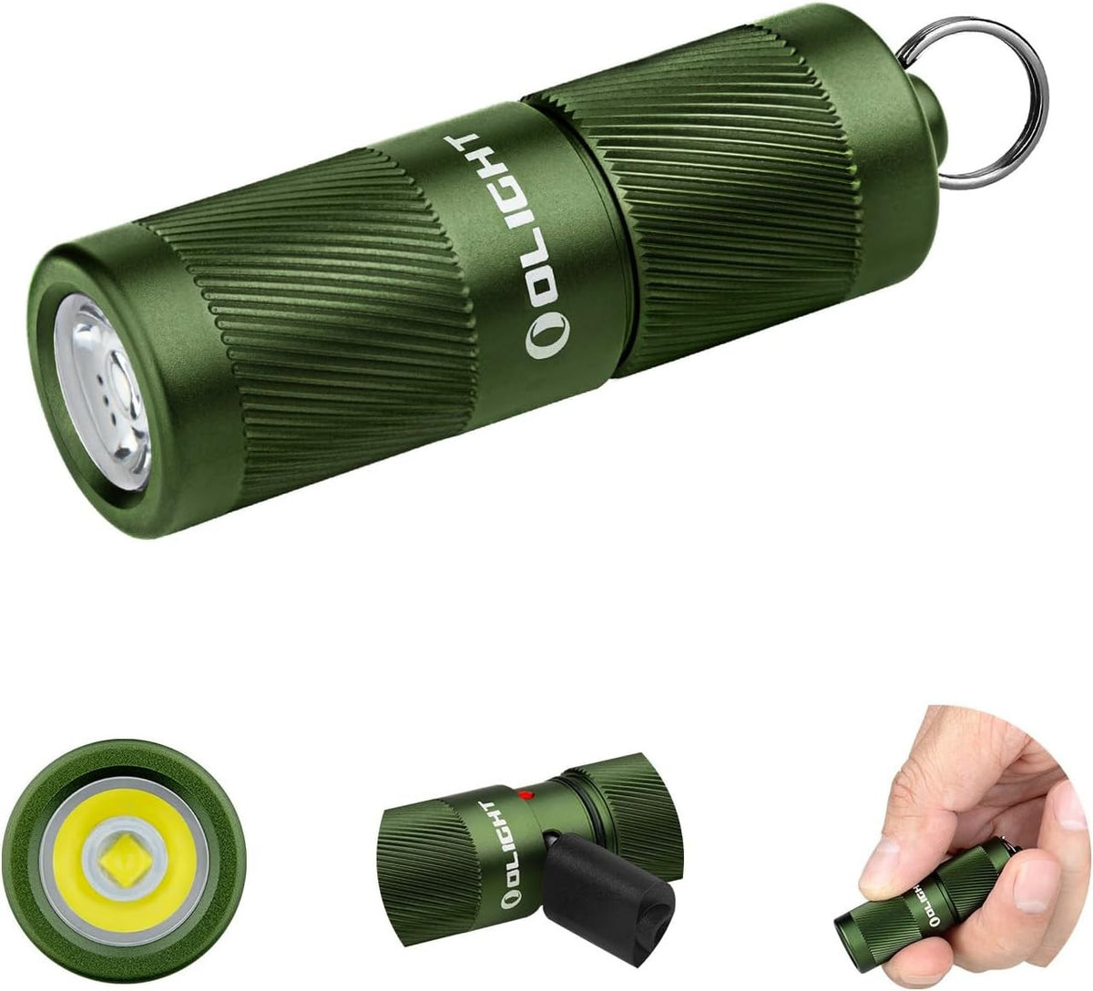 Rechargeable Keychain Flashlight - Compact 180 Lumen EDC Light with USB-C