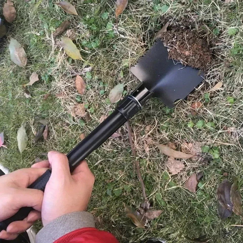 Folding Military Shovel - Compact Survival Spade for Camping, Gardening & Emergency Use