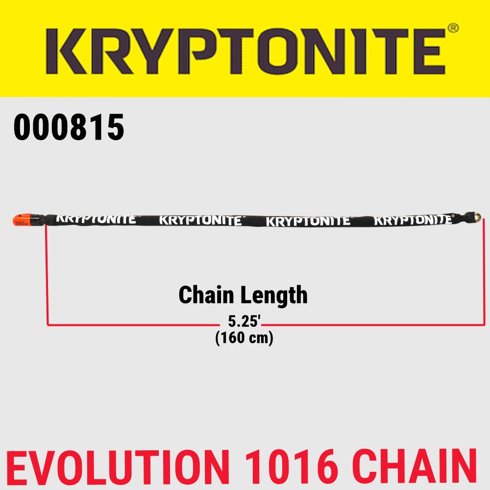 Kryptonite Evolution Series 4 1016 Bicycle Chain with 3 Keys - 5.25ft
