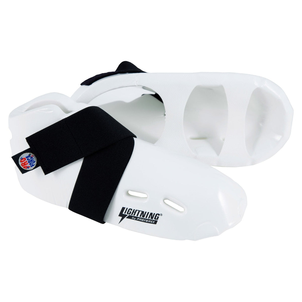 Child Sparring Shoes White Vinyl Foam Kickboxing Boots - Medium (Size 3Y-4Y)