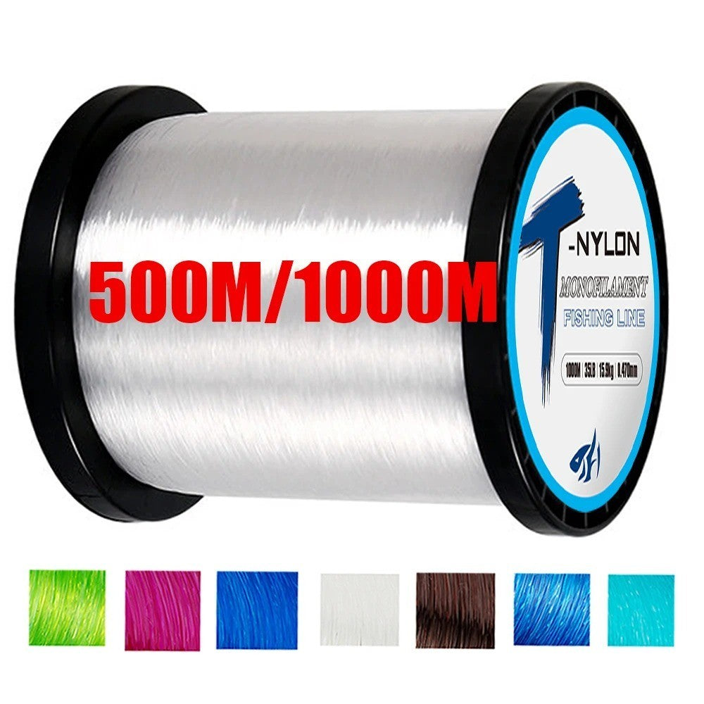 Super Strong Nylon Fluorocarbon Coated Fishing Line - Multiple Lengths & Colors