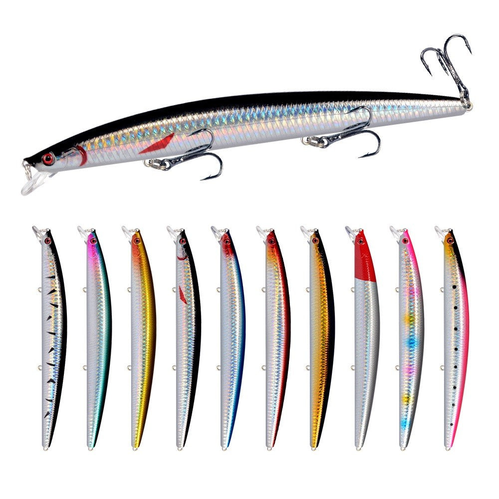 10pcs Long Minnow Fishing Lures 18cm 24g Artificial Bait