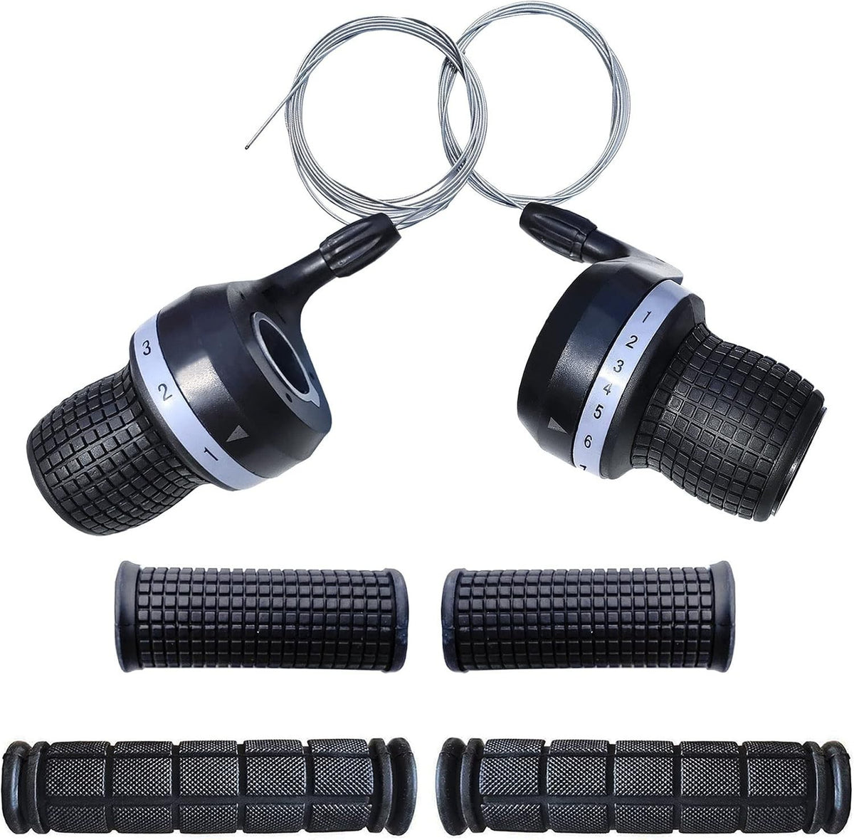 3X7 Speed Bicycle Twist Grip Shifters Set for Mountain Bike - Shimano Compatible