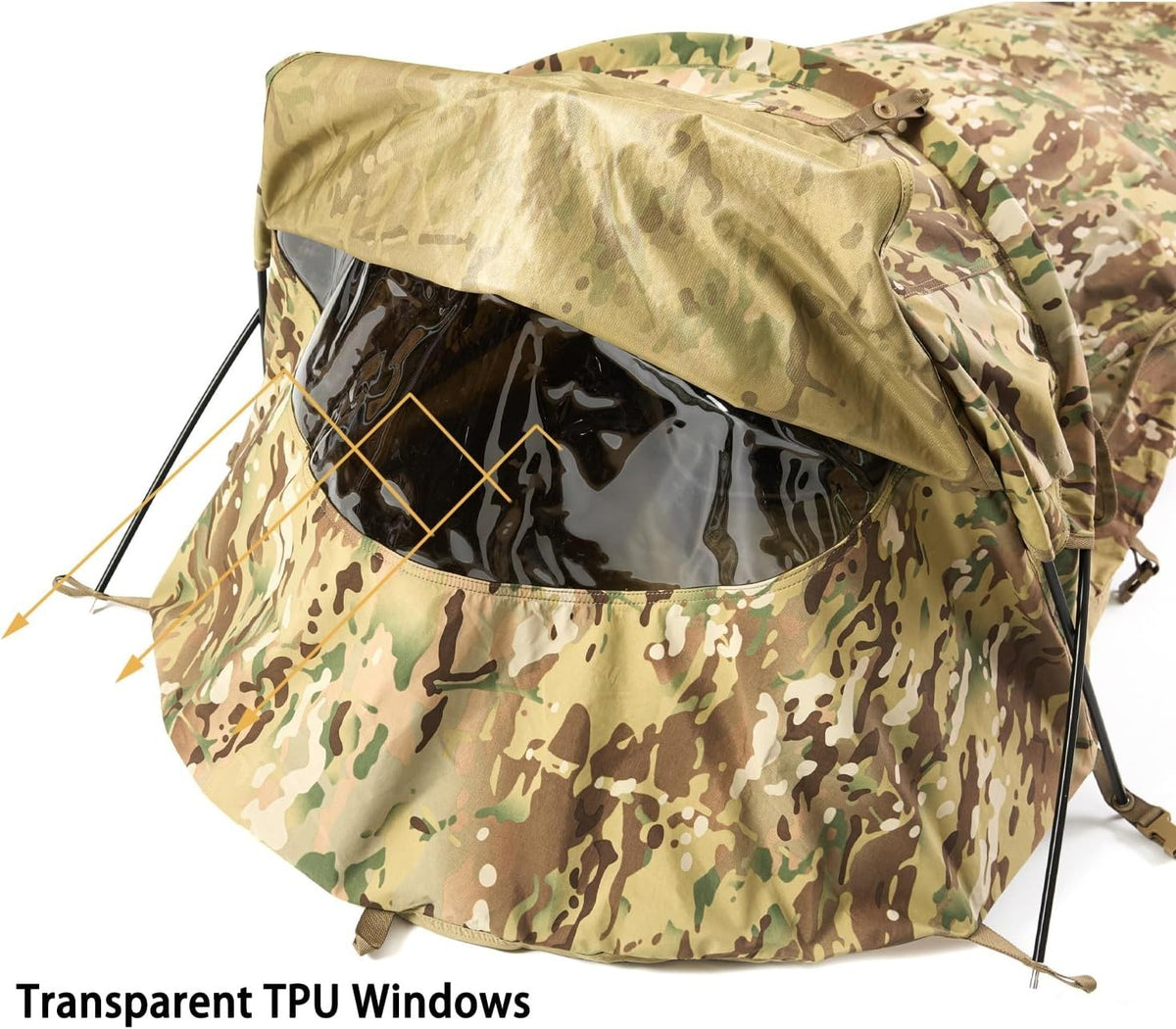 Waterproof Tactical Bivy Tent with TPU Stargazing Window - Compact & Lightweight for Camping