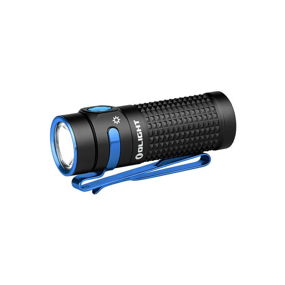 Rechargeable LED Flashlight with Charging Case and Compact Torch - Black