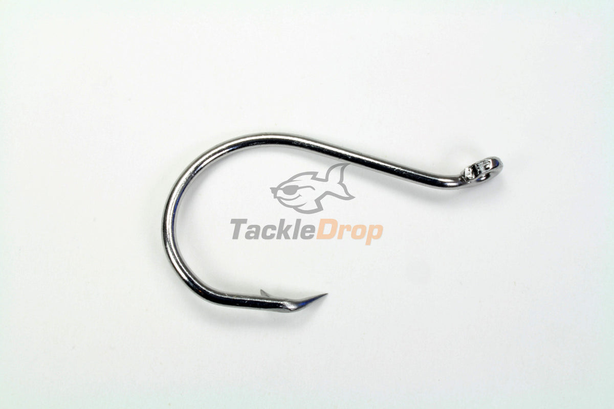 100 Pack Offset Octopus Circle Fishing Hooks - Super Sharp, 8/0 Size, 2X Strong, USA Made