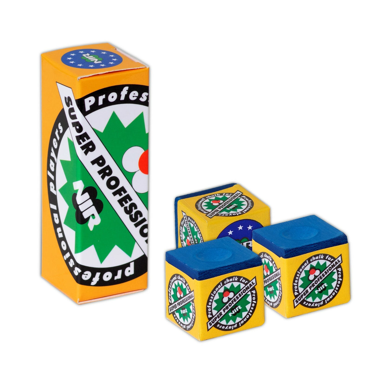 Longoni NIR Professional Pool Cue Chalk - Blue, 3 pcs