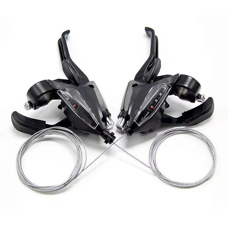 Multi-Speed Bicycle Shifter Set Compatible with Shimano EF500 MTB Bike Brake Levers