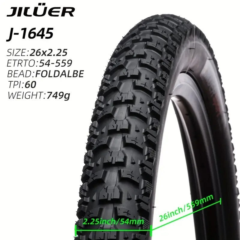 2 Pack Bicycle Tires - 26x1.95, 26x2.25, 27.5x2.10, 29x2.20 | Mountain Bike Tires
