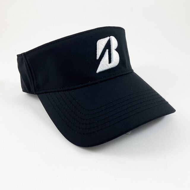 Men's Adjustable Sport Visor Hat - Black Golf Cap with Curved Brim
