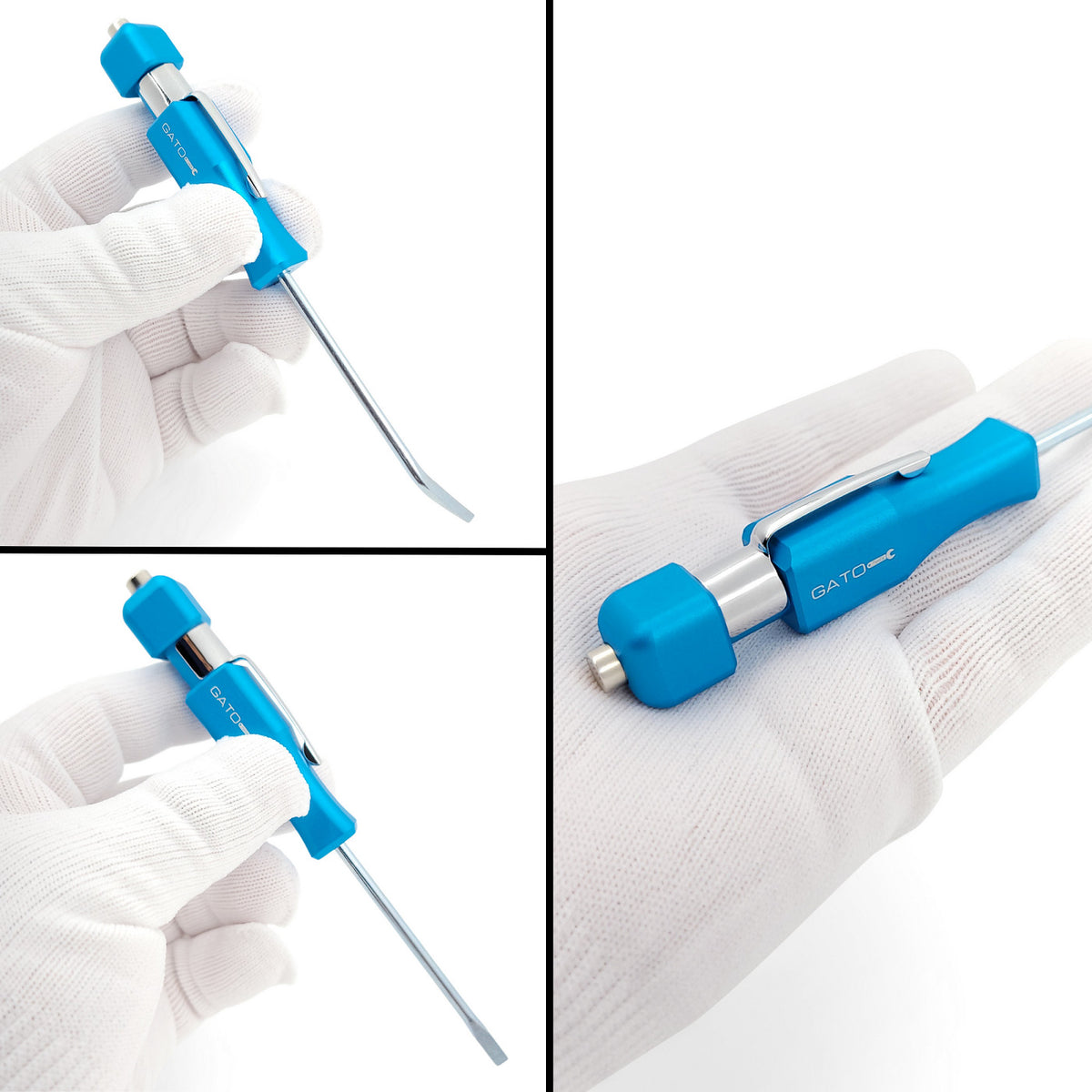 Mini Pry Bar Tool with Clip and Magnet - Pocket Screwdriver Set