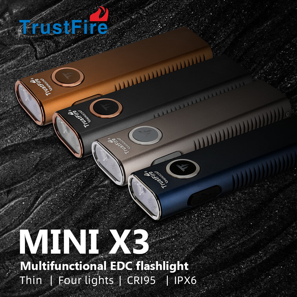 TrustFire Pro Flat EDC Flashlight with LED, UV, and Laser - Small Powerful Light