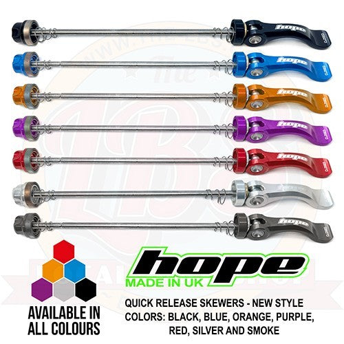Cycling Quick Release Skewers - Stainless Steel, CNC Machined, Multiple Sizes & Colors