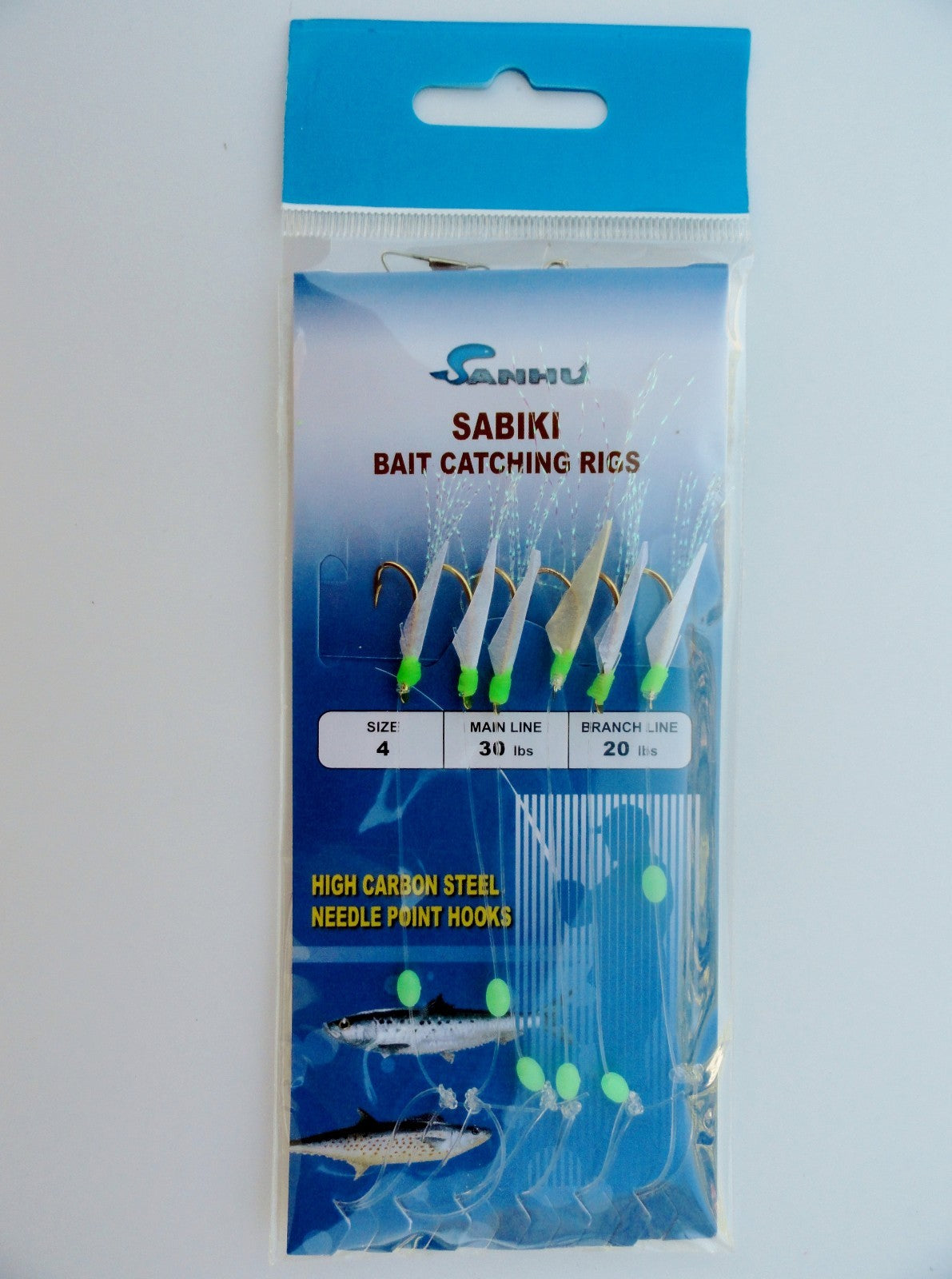 Sabiki Bait Rig with 6 Hooks for Offshore Fishing - Multiple Sizes & Pack Options