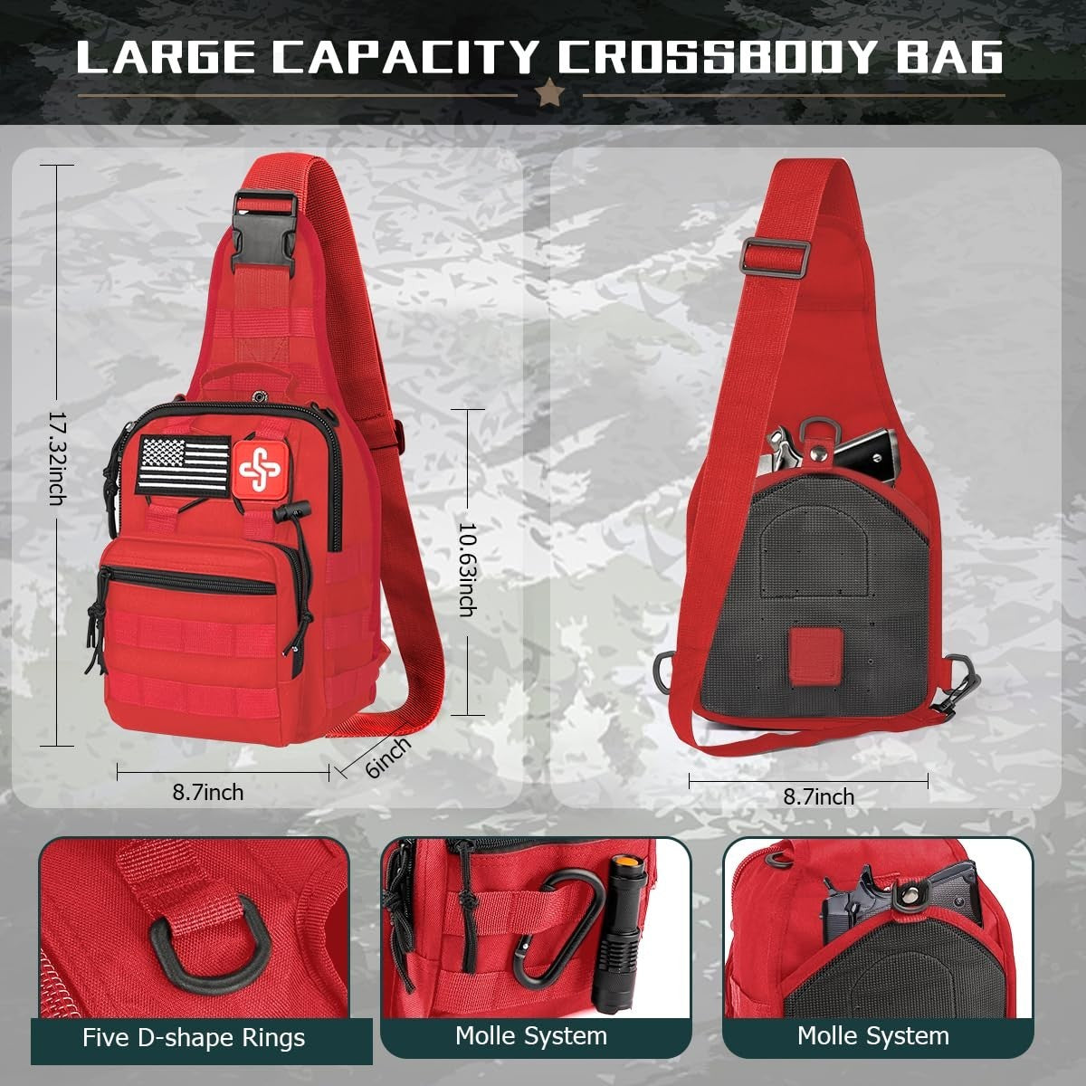 Emergency Survival Kit with First Aid Tent Axe Shovel and Bag - 262 Pieces