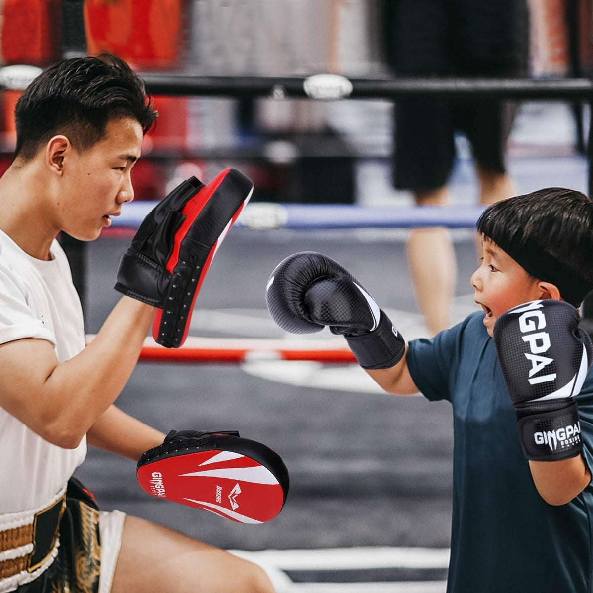 Boxing Punch Mitts Pair Focus Pads for MMA Muay Thai Karate Training