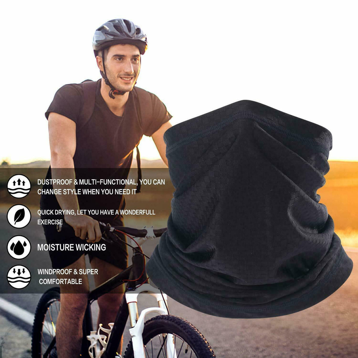 Outdoor Neck Gaiter Face Mask with Sun Protection & Cooling Fabric