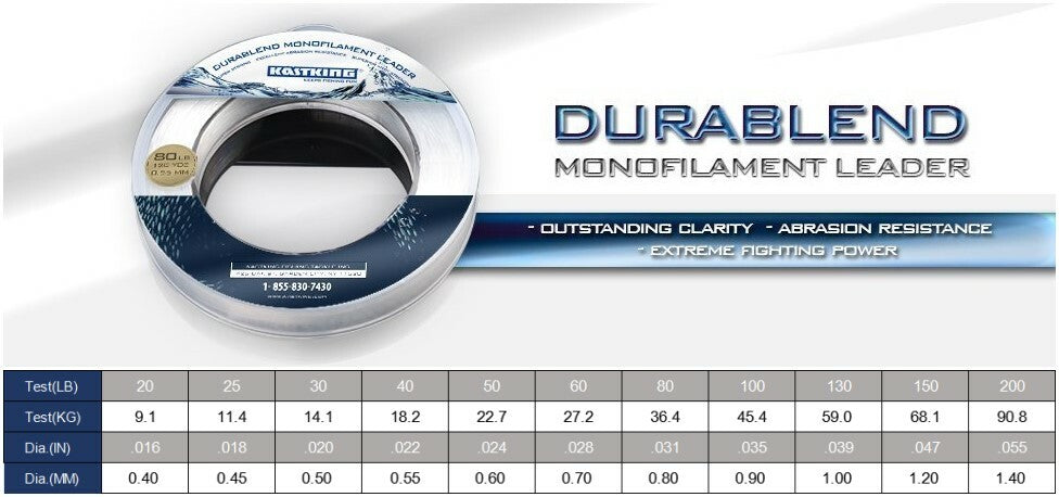 Saltwater Monofilament Leader Line 120Yd 100LB Clear for Fishing