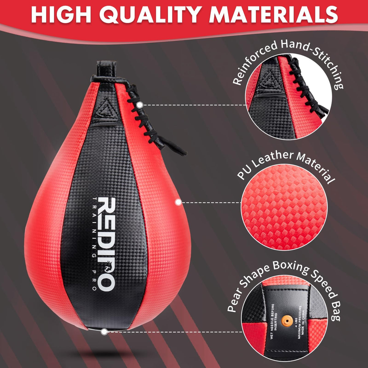 PU Leather Boxing Speed Bag for MMA Training Reflex Ball Gym Equipment
