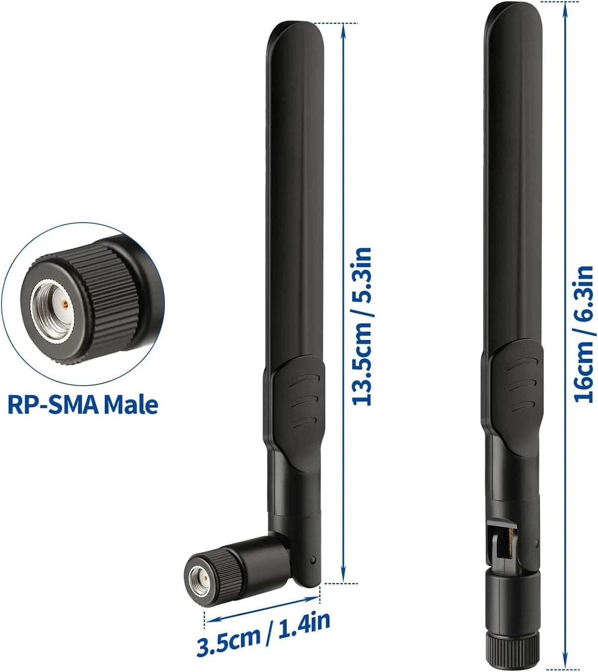 Cellular Trail Camera Antenna 8dBi RP-SMA Male for Spypoint & Tactacam