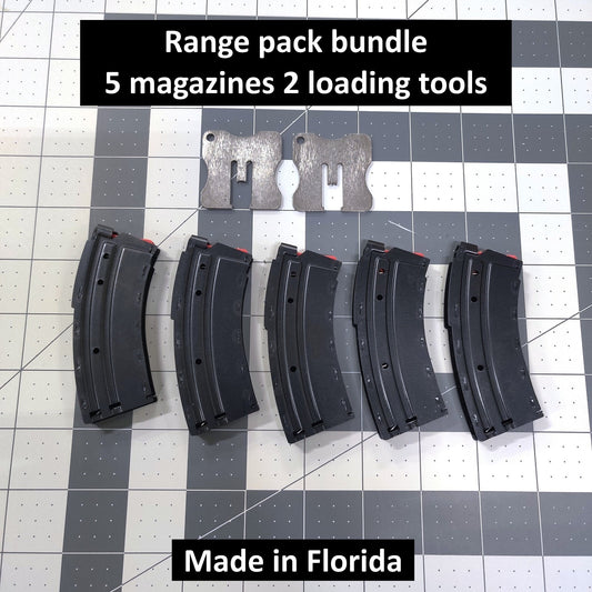 Savage MKII 22LR Magazine Set - Black Oxide, 10-Round, Range Pack with Loading Tools