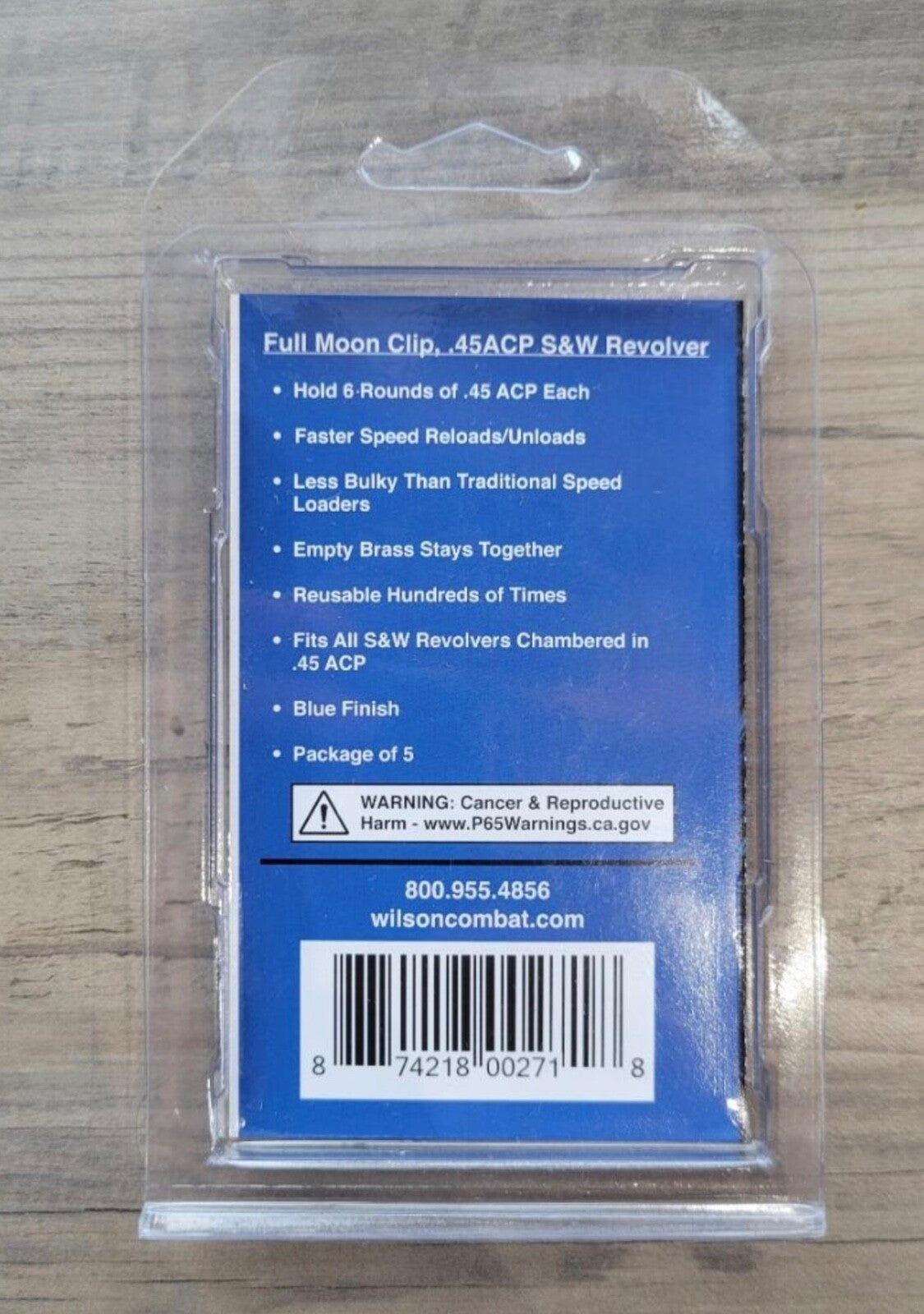 Moon Clips for .45 ACP Revolvers - 6 Round Blue 5-Pack for Smith & Wesson