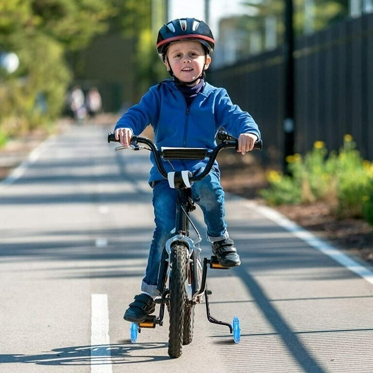 Kids Bicycle Training Wheels Set for 12-20 Inch Bikes with Flash Light - Easy Install