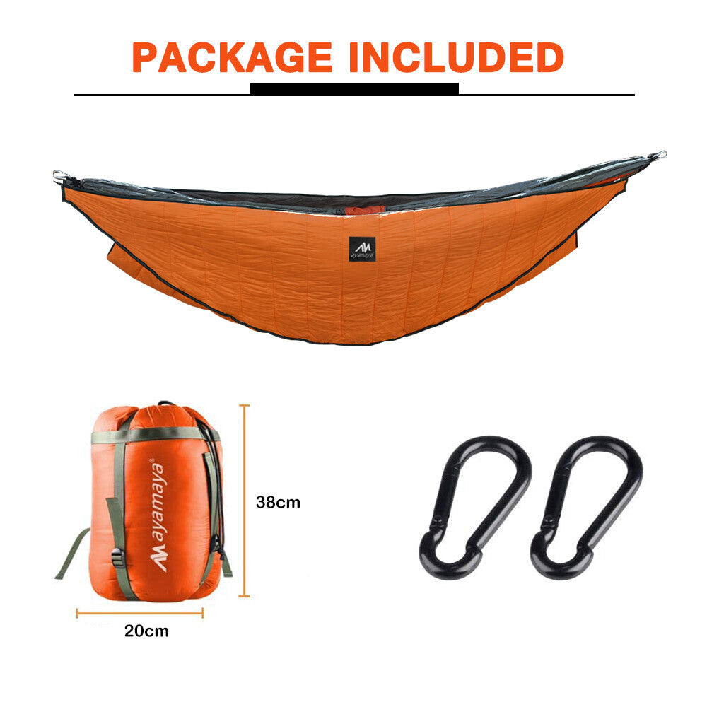 Double Hammock Underquilt Warm Outdoor Thermal Blanket for Camping & Hiking