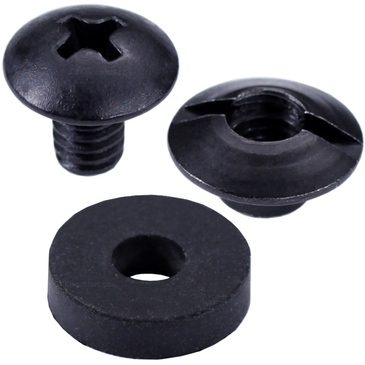 Black Chicago Screw Slotted Post Truss Head Assemblies - Multiple Sizes