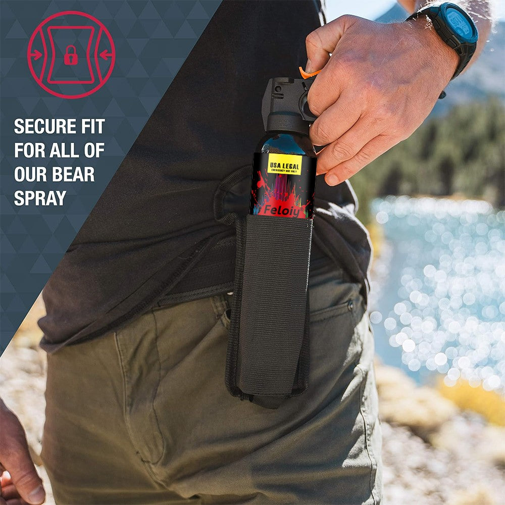 Self Defense Bear Spray with Holster 11oz - Animal Attack Deterrent, Legal & Environmentally Safe