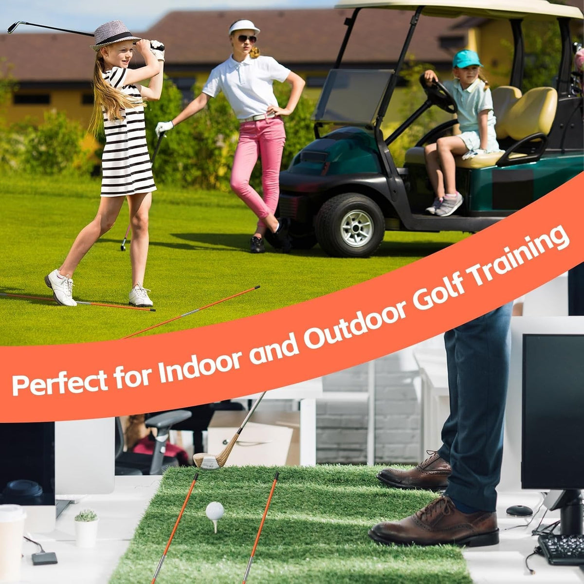 Golf Alignment Sticks 3 Pack - 48-Inch Practice & Training Rods