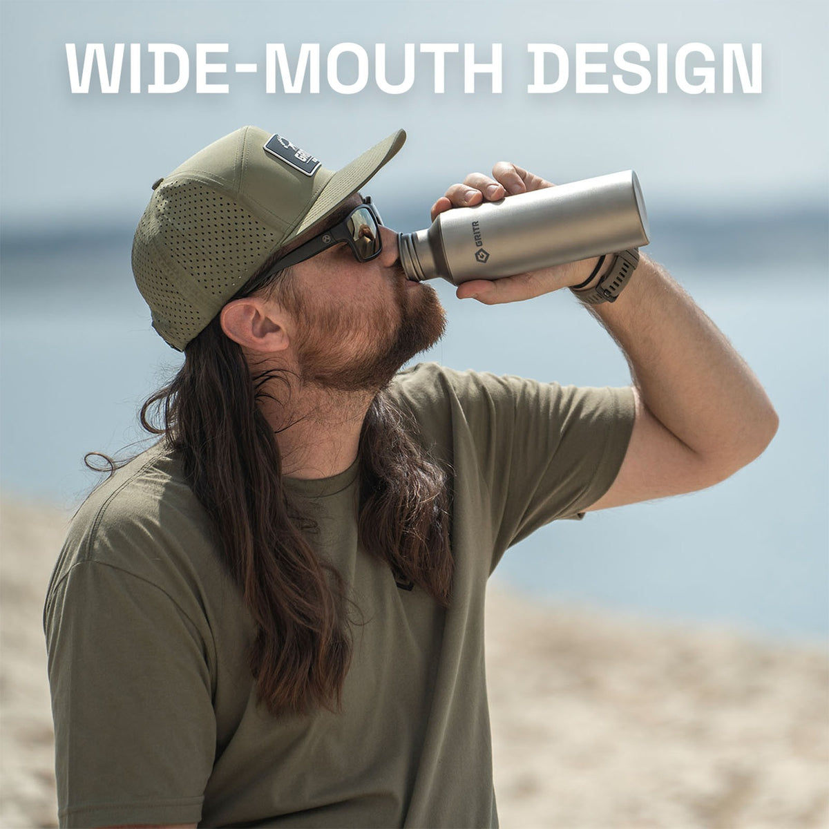 Titanium Reusable Water Bottle 24oz Leakproof Sport Hydration Bottle
