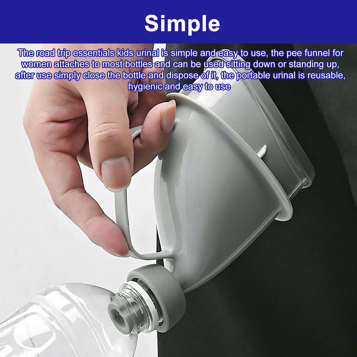 Portable Urinal Funnel for Men & Women Emergency Travel and Camping