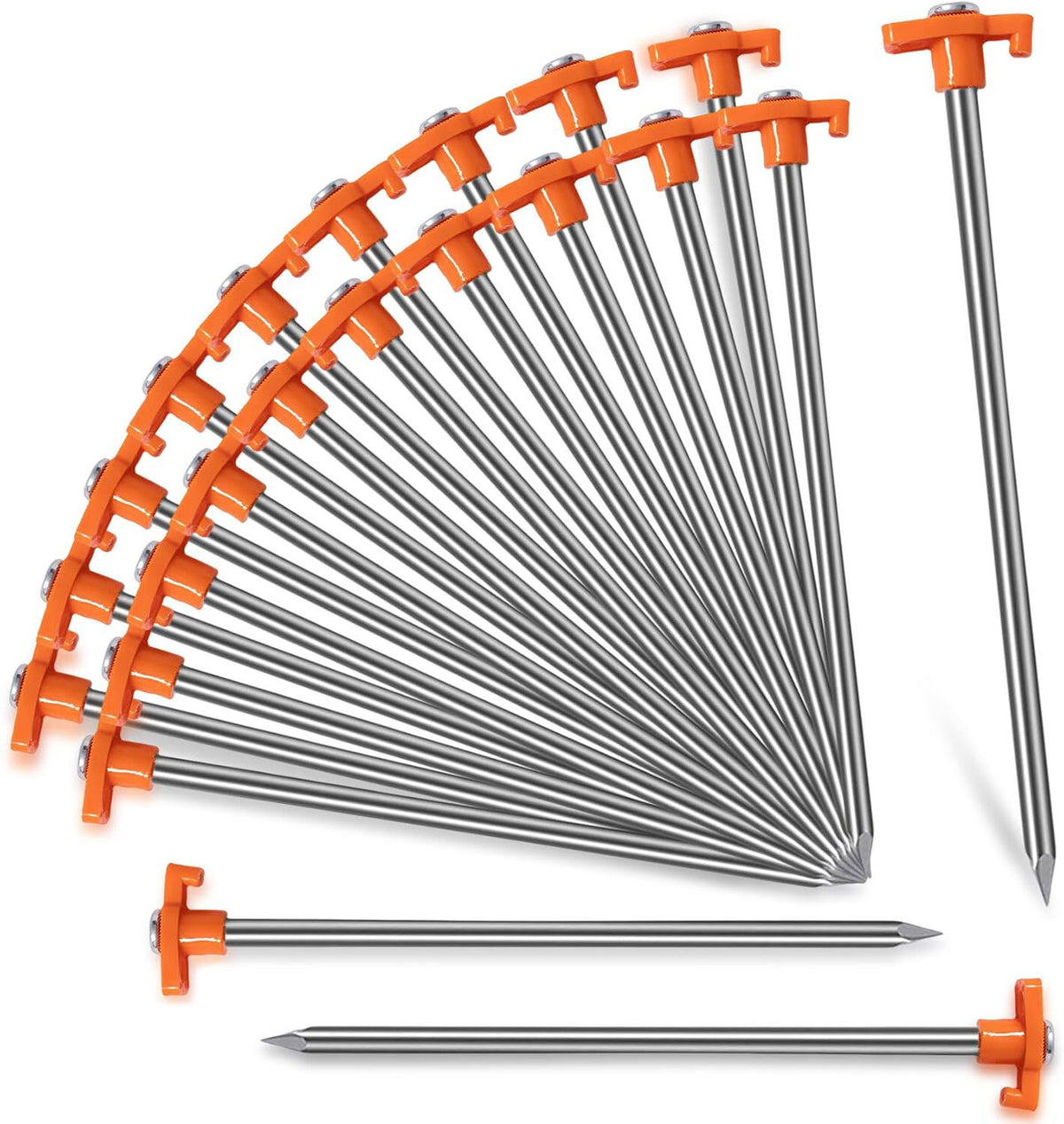 Heavy Duty Tent Stakes 10 Inch Metal Ground Pegs for Camping & Outdoor