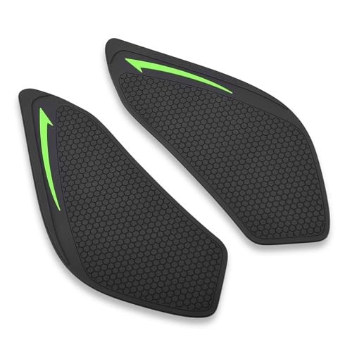 Motorcycle Tank Grip Protector Pads Anti-Slip Honeycomb Design Green