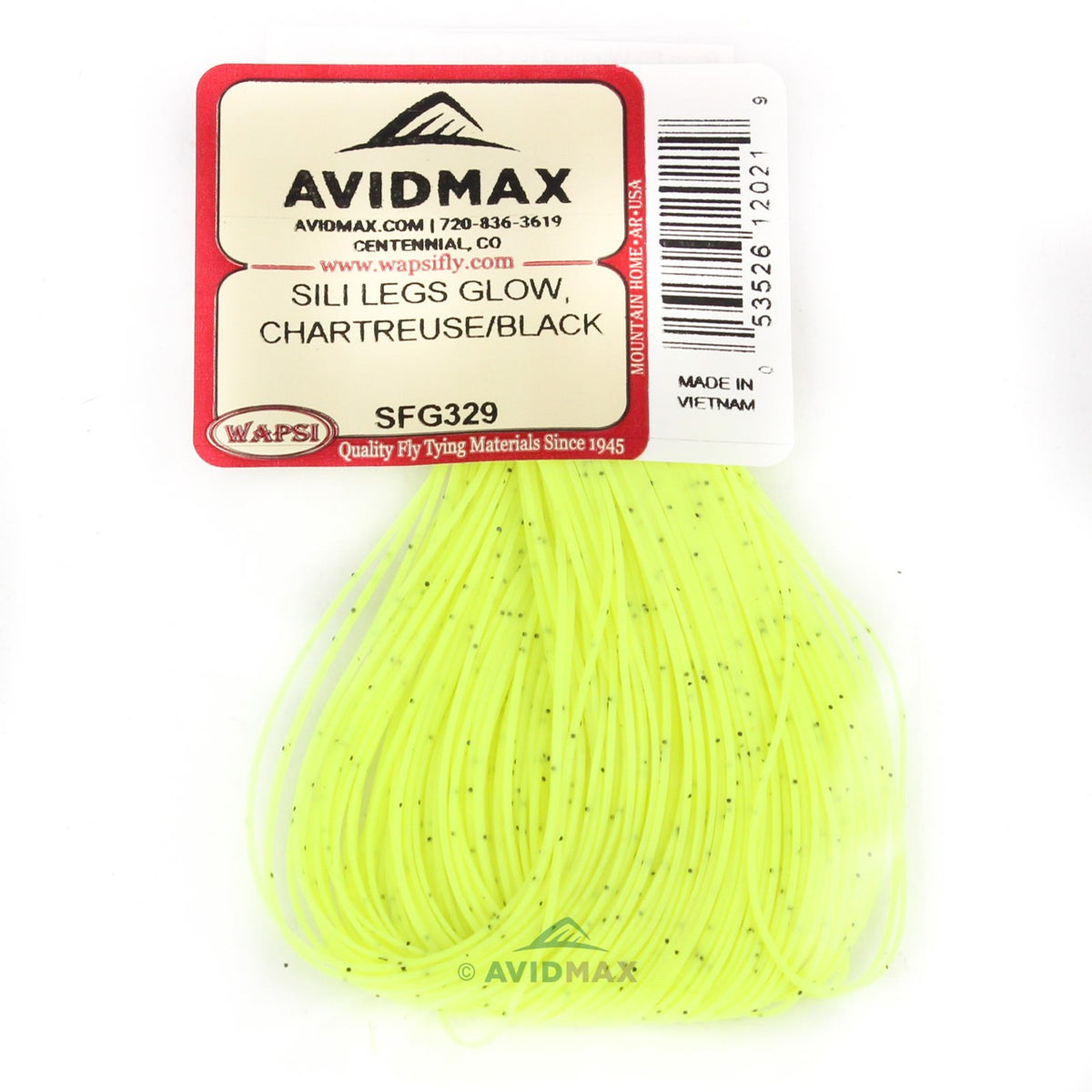 Glow Silicone Fly Legs Chartreuse Black for Fly Tying - Nymph Size