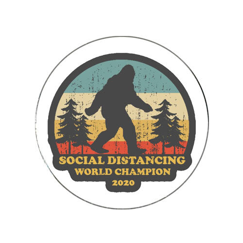 Golf Ball Marker - Waterproof Bigfoot Social Distancing Champ Design