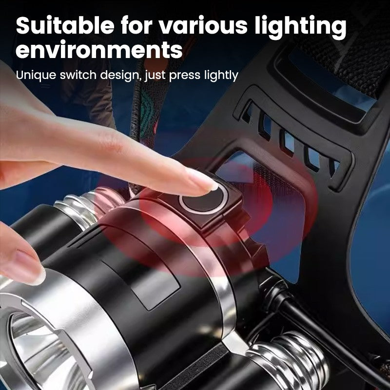 Rechargeable Green LED Headlamp with 4 Modes for Hunting Fishing and Blood Tracking