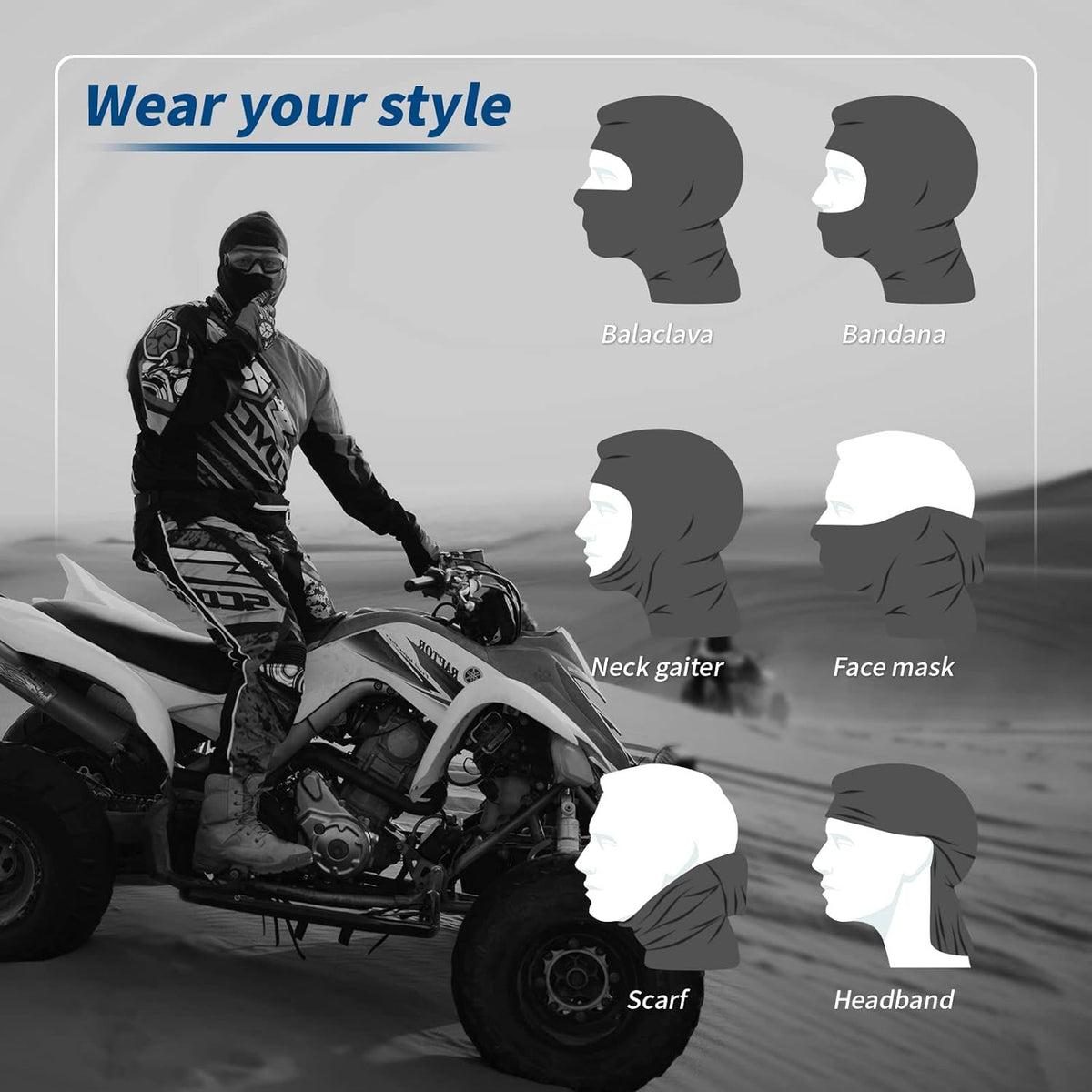 Balaclava Ski Mask for Cold Weather - Multifunctional Windproof Face Cover