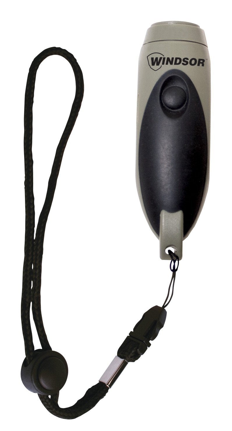 Electronic Sport & Safety Whistle with 3 Tones, Sanitary Push Button, Grey