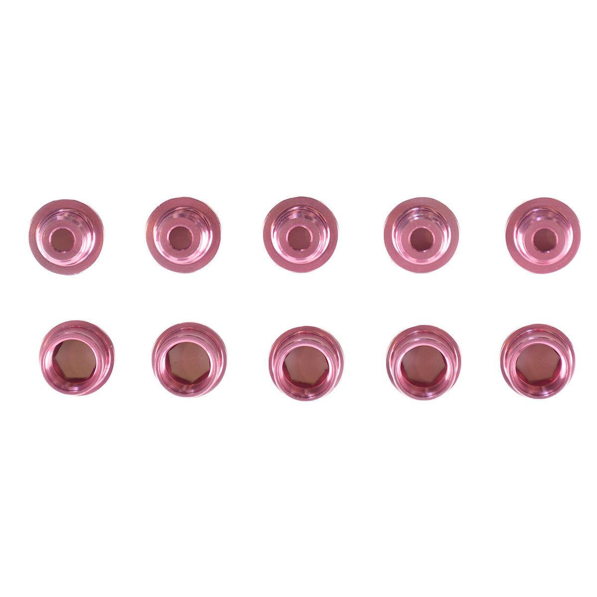 Lightweight Bicycle Chainring Bolts - Fits Shimano, Sram, BMX Pink